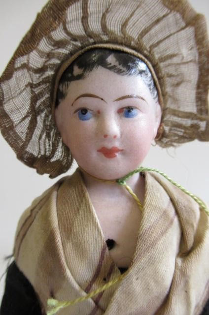 A possibly Francois Gaultier fisherwoman bisque shoulder head doll Image