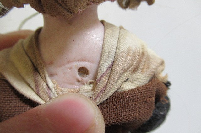 A possibly Francois Gaultier fisherwoman bisque shoulder head doll Image