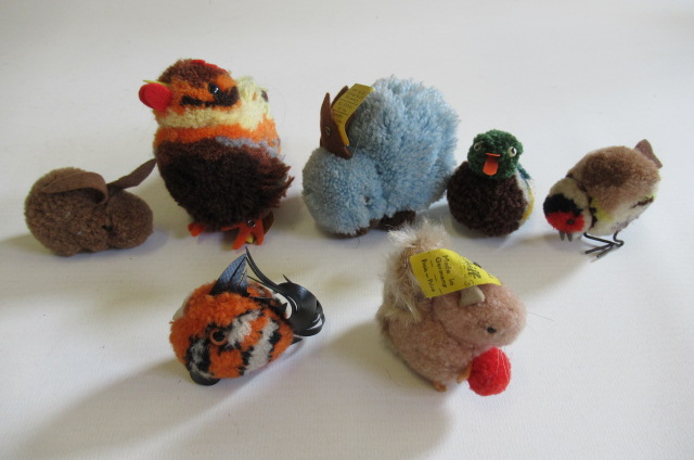 Seven Steiff pom poms Image