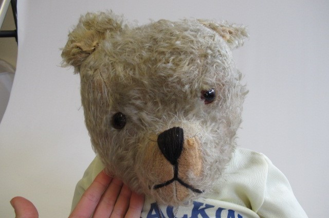 A large straw filled teddy Image