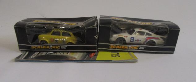 Two Scalextric Cars C122 Mini 1275 GT Special and  C125 Porsche Turbo 935 Image