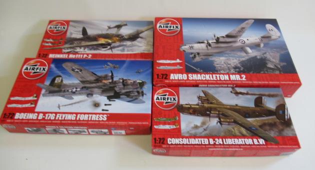 Four Airfix 1:72 scale kits comprising Liberator Image