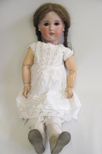An S.F.B.J. bisque socket head doll from the Jumeau mould Image
