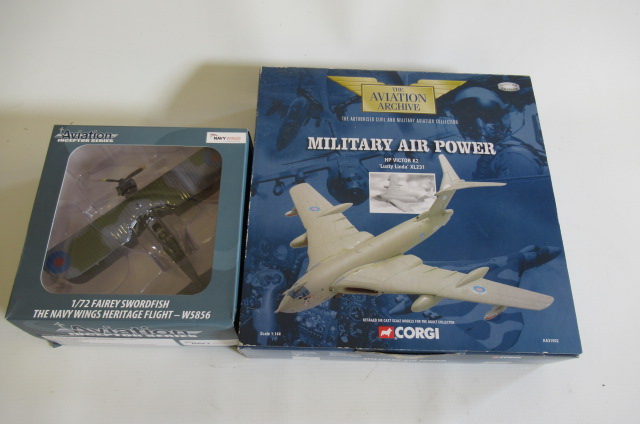 Two military aircraft HP Victor K2 and Fairey Swordfish Image