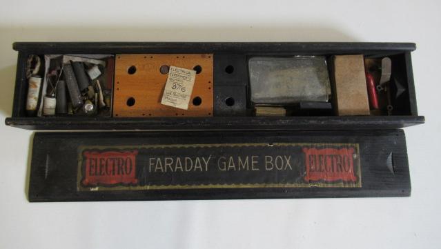 Electro Faraday Game Box with parts for battery making and electrical experiments Image