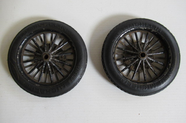 Two CIJ Alpha Romeo P2 wire wheels fitted with Michelin tyres Image