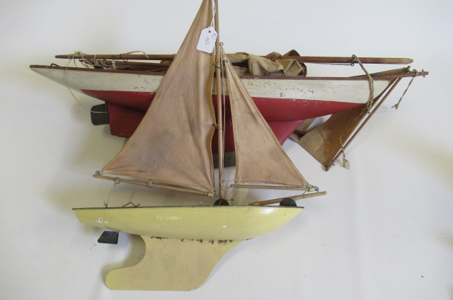 A larger scratch built pond yacht Image