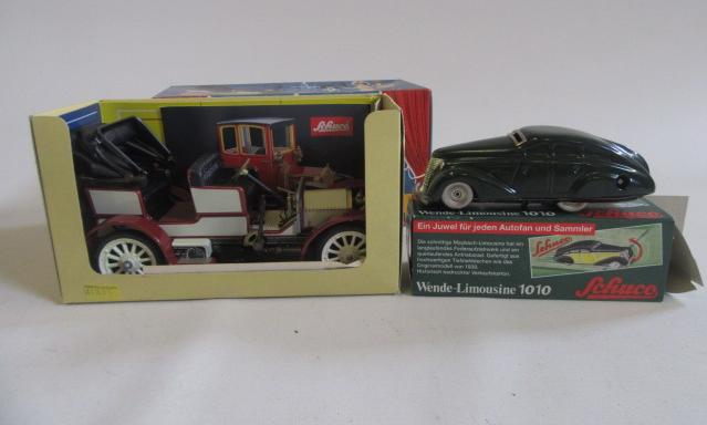 Schuco late issue Wende-Limousine in green and Old Timer Mercedes Simplex 1902 Image