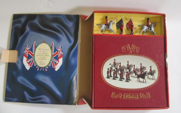 The Great Book of Britains Hollow Cast Figures with four lead soldiers Image