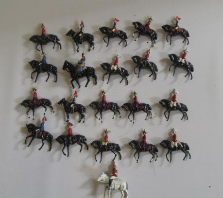 Twenty one Cirade Cavalry on horse back including drummer and captain Image
