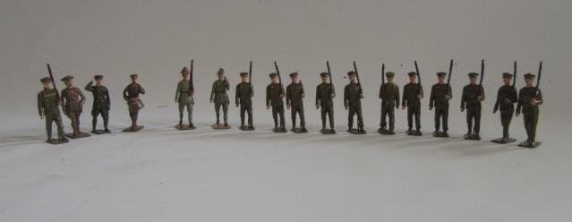 Seventeen Britains including WWI soldiers and officers Image