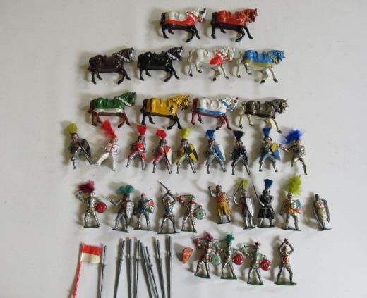 Timpo Knights of the Round table comprising nine horses and riders Image
