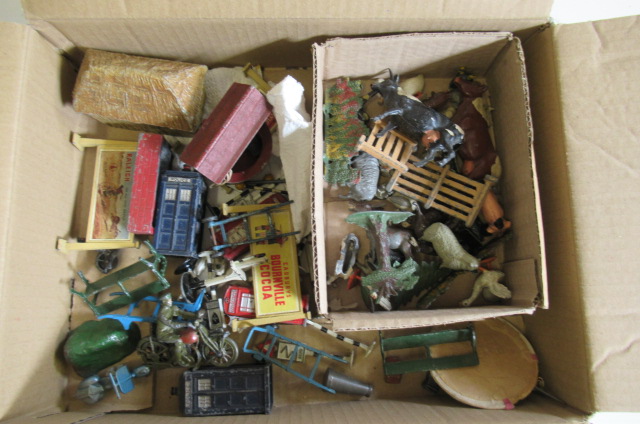 Lead farm animals and trackside accessories by Britains Image