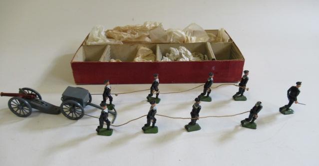 Britains Royal Navy Gun Crew with eight sailors Image