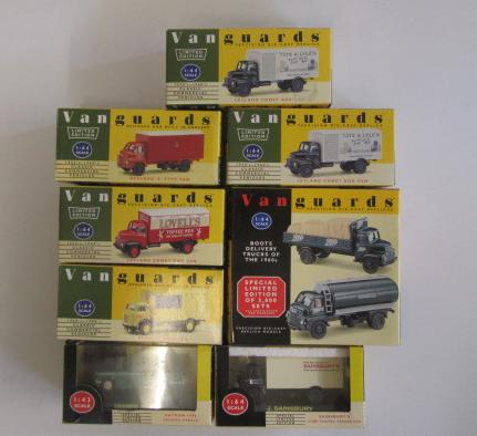 Eight Vanguards Models including Sainsbury's Van Image