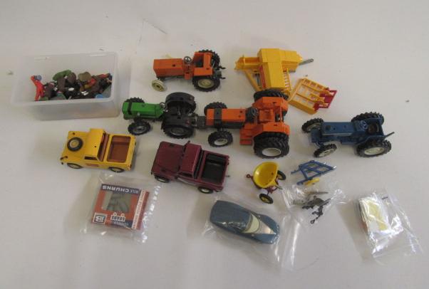 Model Farm vehicles by Britains and others including tractors Image