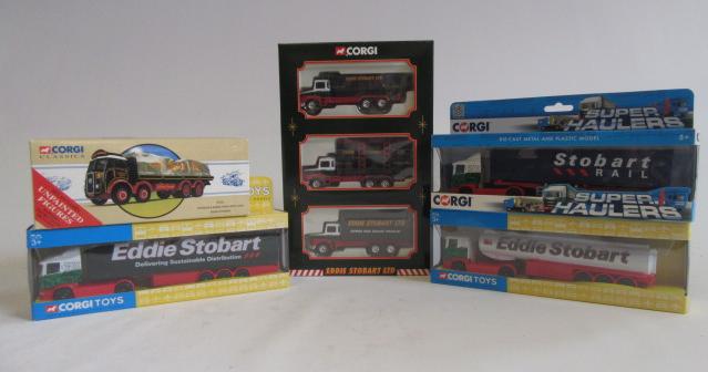 Corgi Stobart trucks comprising 97327 Atkinson with figures Image