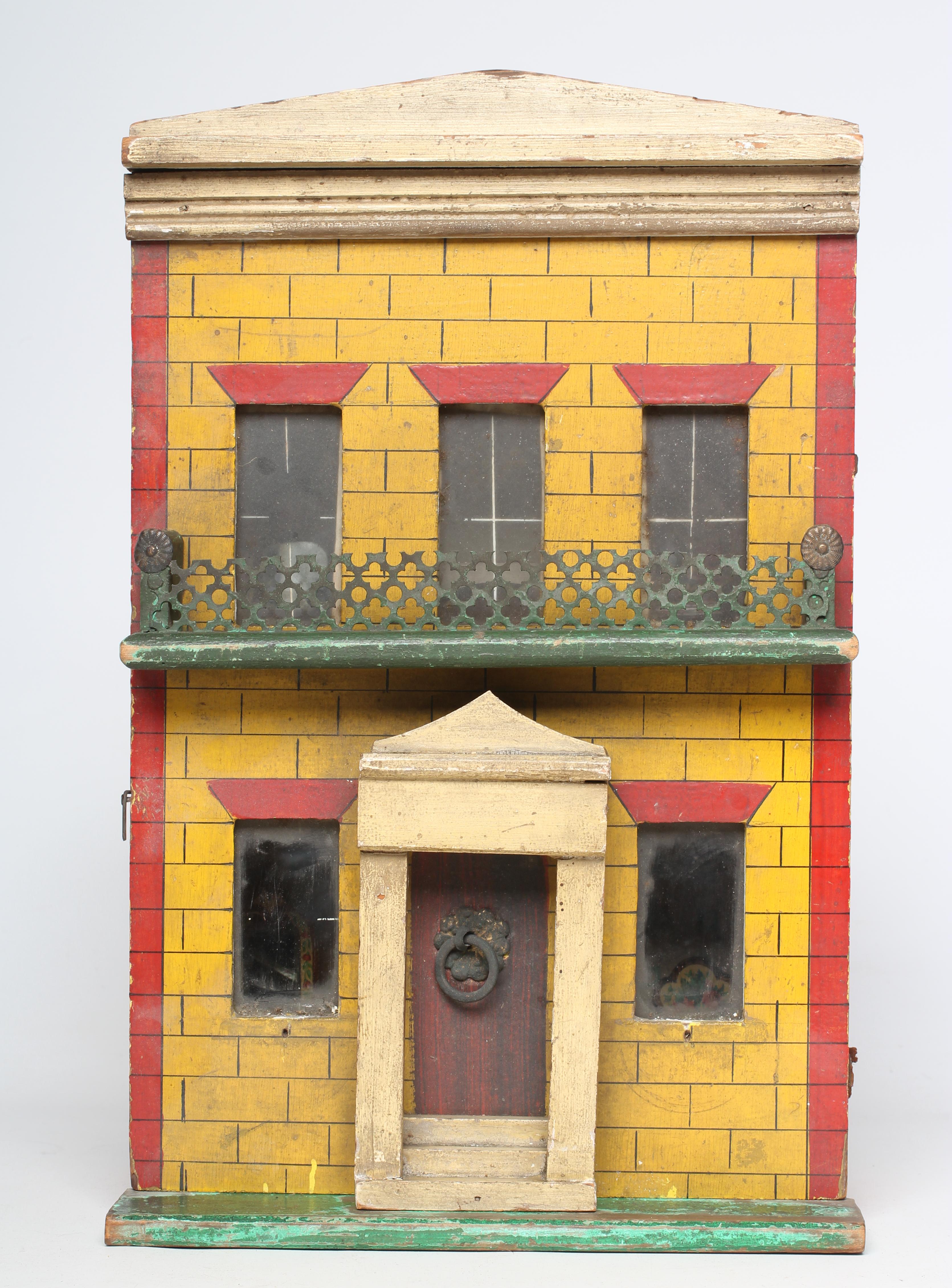A Silver & Fleming style dolls house of painted wood construction Image