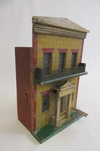 A Silver & Fleming style dolls house of painted wood construction Image