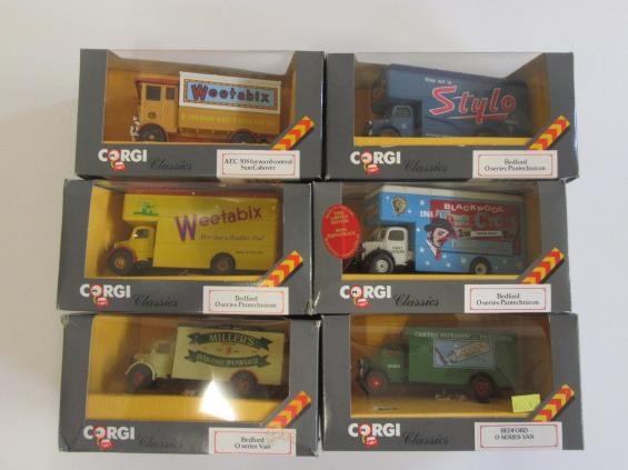 Six Corgi O-Type Commercial Classics including Weetabix Image