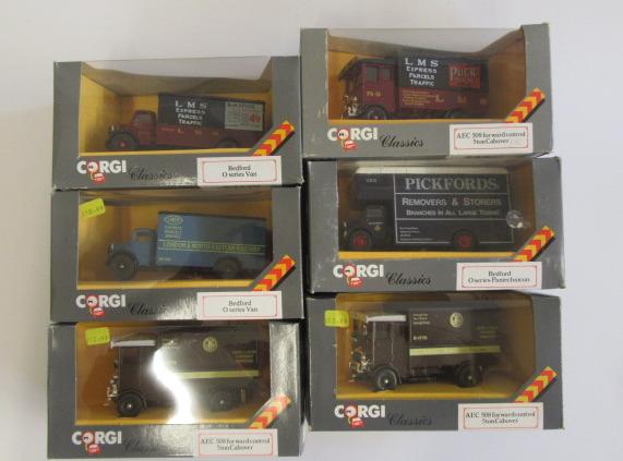 Six Corgi P-Type Commercial Classics including L.M.S. Parcels Image