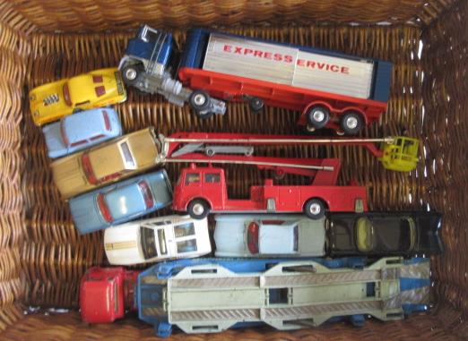 Ten Corgi vehicles including car transporter Image