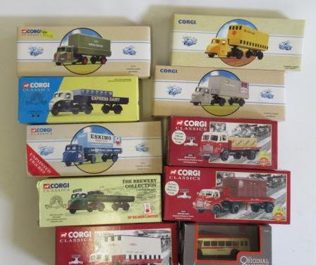 Ten Corgi Classics including BRS Parcels Service Image
