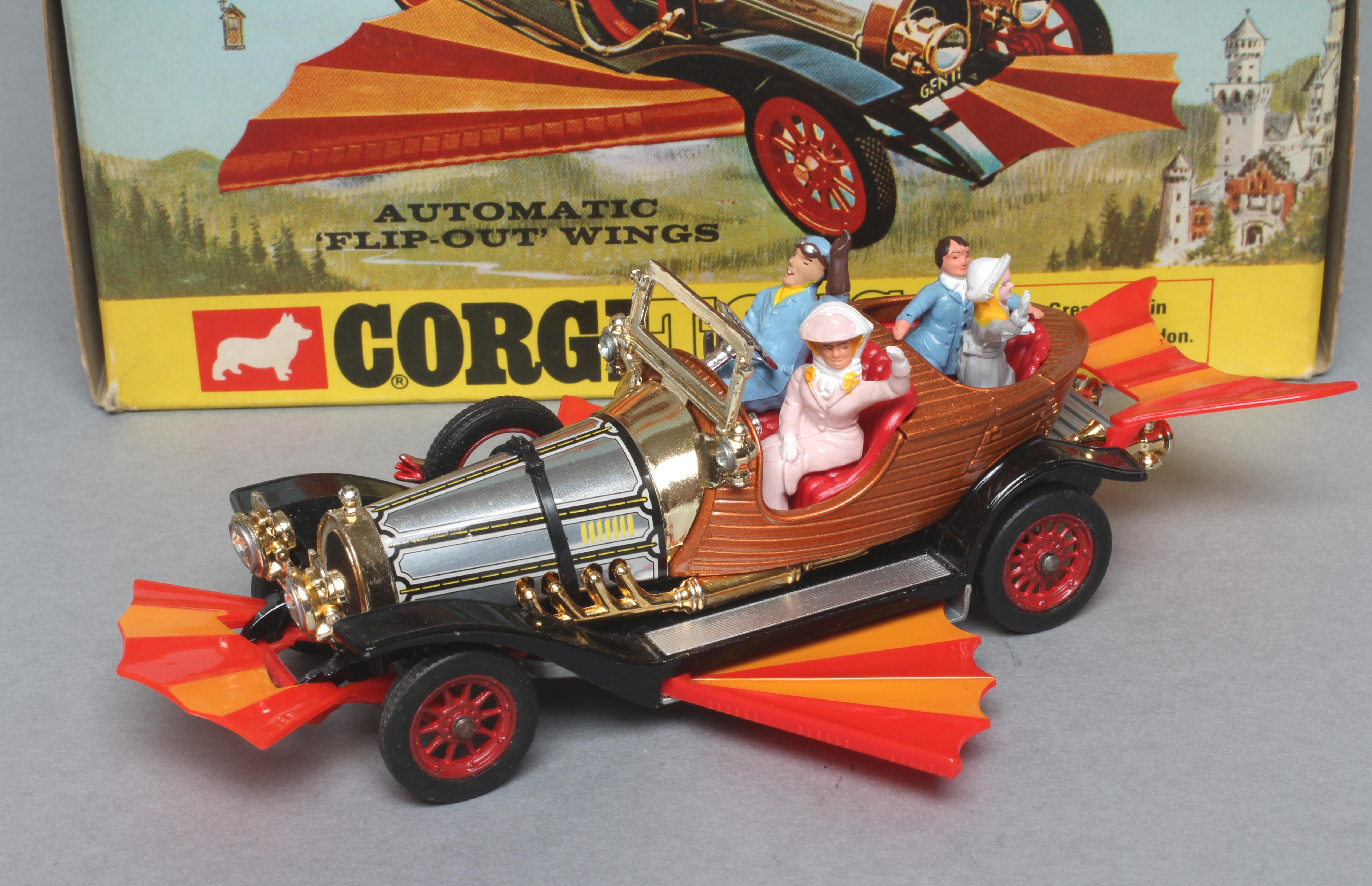 Corgi Chitty Chitty Bang Bang car in display box with figures Image