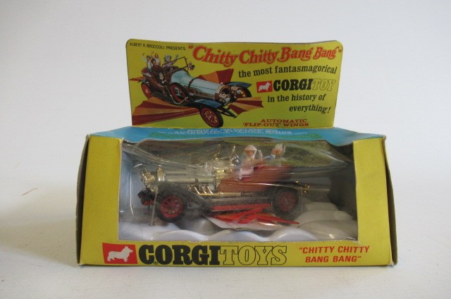 Corgi Chitty Chitty Bang Bang car in display box with figures Image