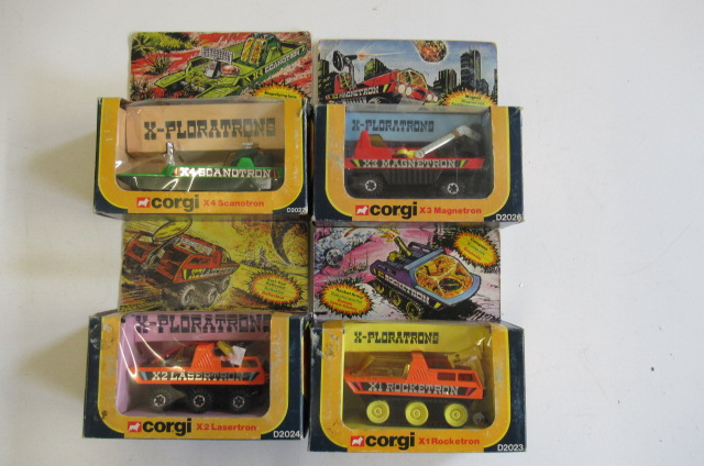 Four Corgi X-Ploratrons vehicles comprising Laseton Image