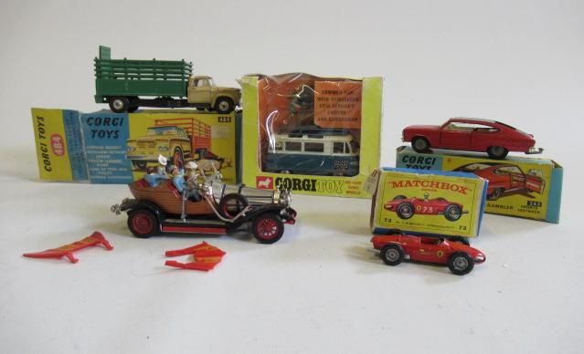 Four Corgi vehicles comprising Chitty Chitty Bang Bang Image