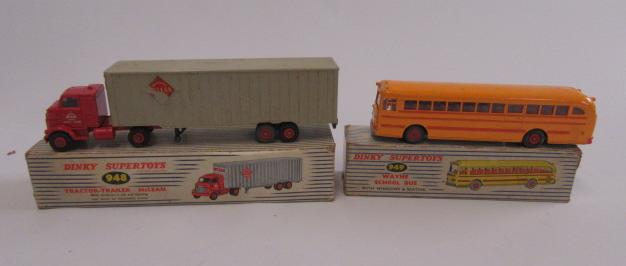 Two Dinky Super Toys 948 McLean Tractor and Trailer Image