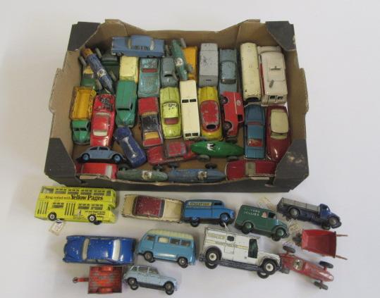 Playworn Dinky vehicles including Race Cars Image