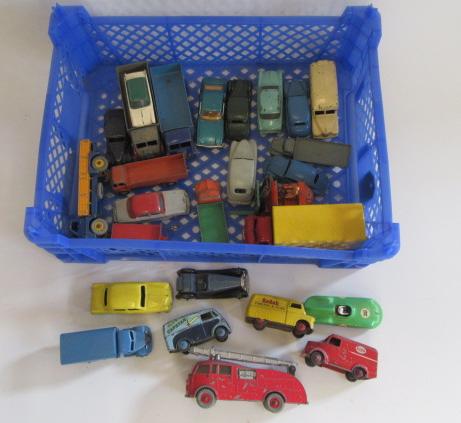 Playworn Dinky Toys including Morris Capstan Van Image