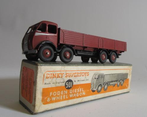 Dinky Foden 501 Wagon 1st type cab finished in flat brown with black chassis Image