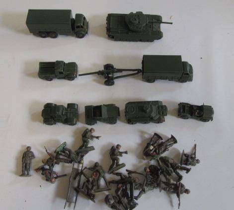 Nine Dinky military vehicles comprising Centurion Tank Image