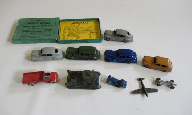 Ten early Dinky vehicles including Oldsmobile Image
