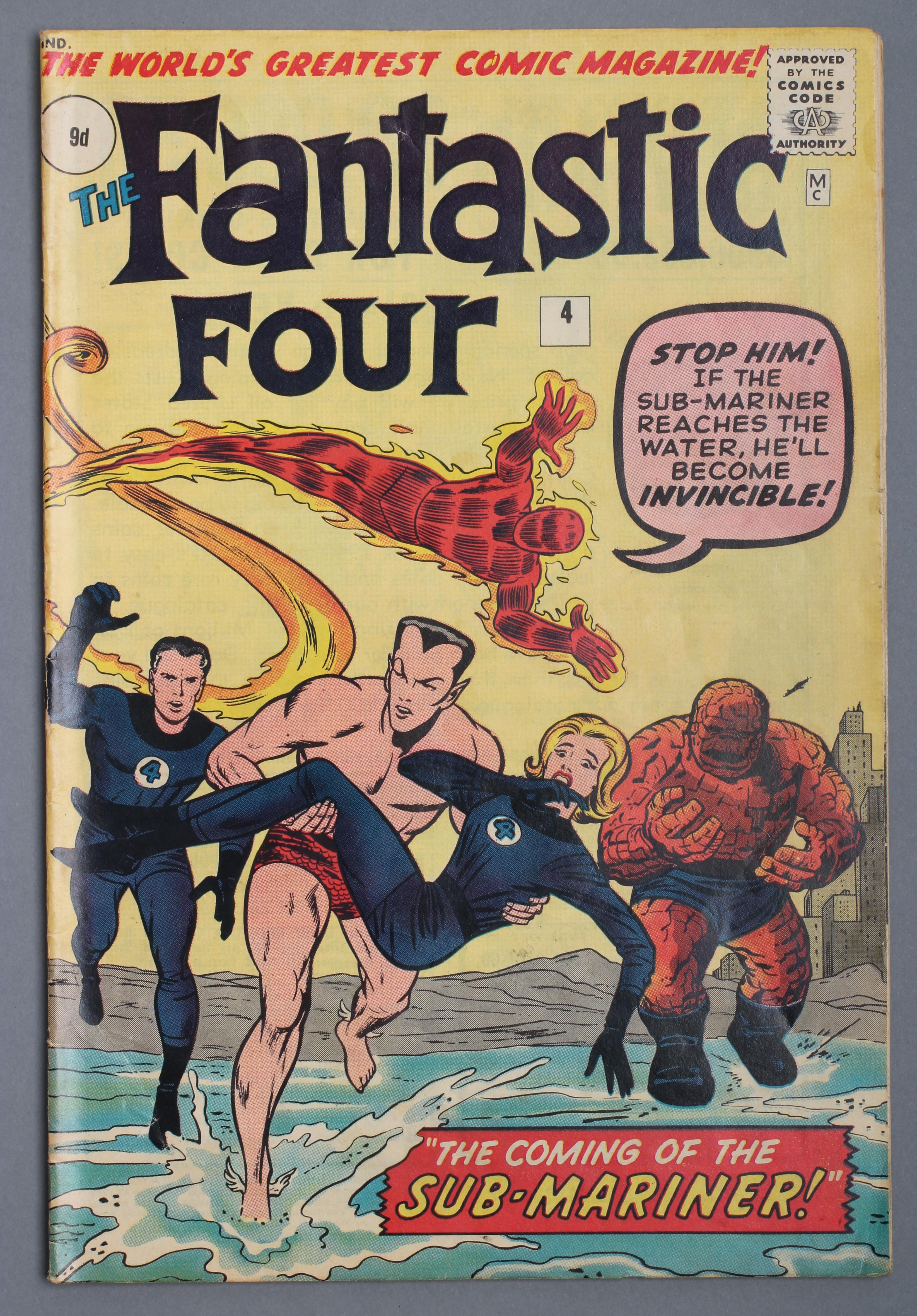MARVEL'S FANTASTIC FOUR No.4 "THE COMING OF THE SUB-MARINER Image