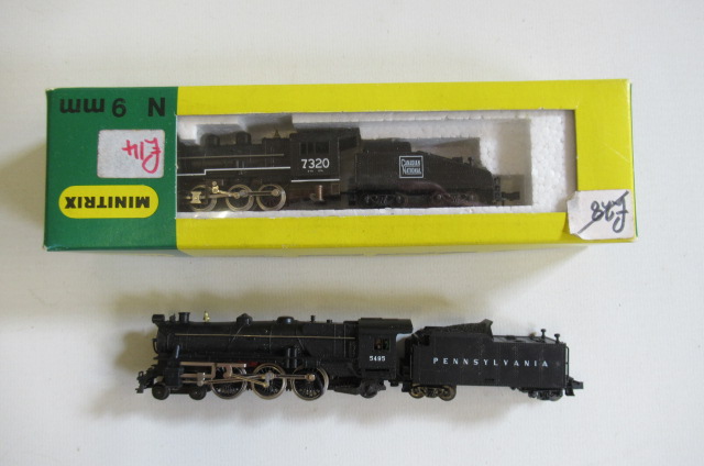 Two American Railways locomotives comprising Canadian 0-6-0 and Pensylvania 4-6-0 Image