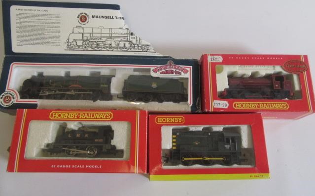 Four steam locomotives comprising Bachmann Lord Nelson Image