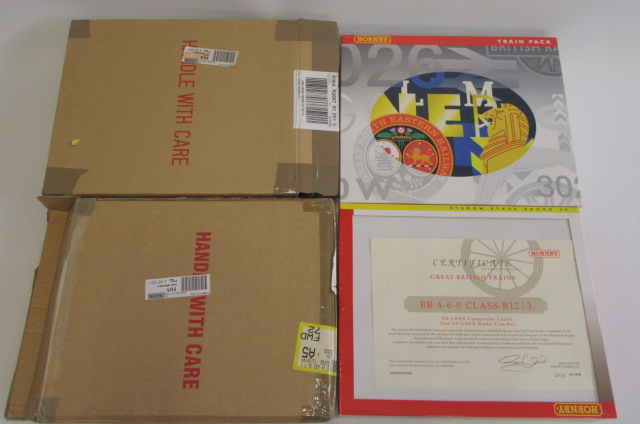 Hornby B.R. Class B12/3 and two coaches Image