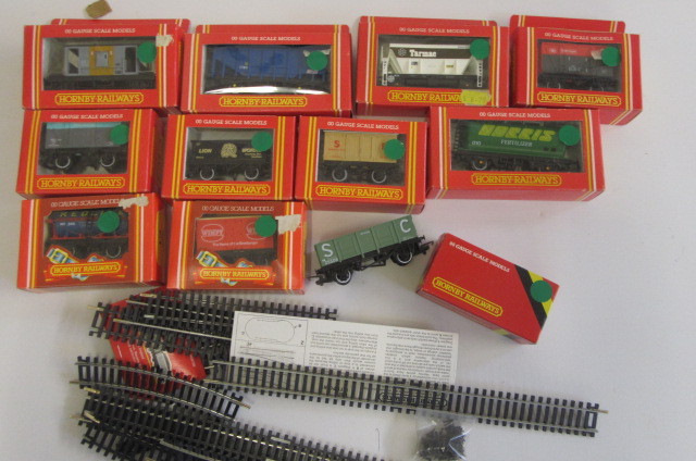 Eleven Hornby Goods Trucks including Brake Van Image