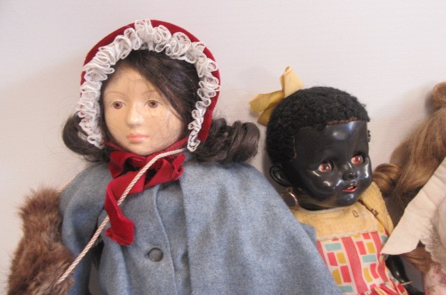 An S.F.B.J. bisque socket head doll with blue glass sleeping eyes Image