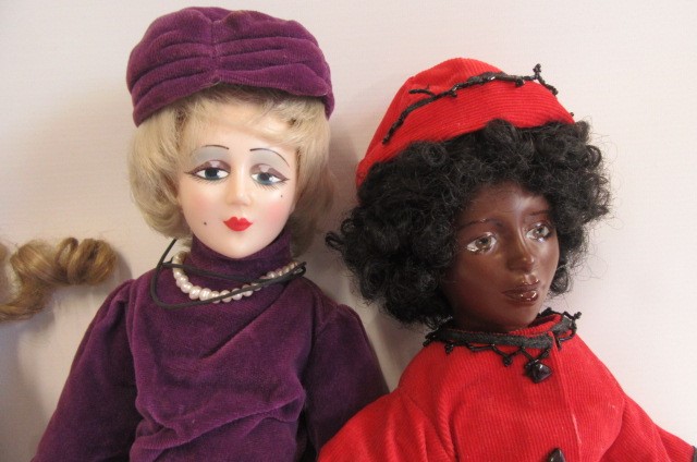 An S.F.B.J. bisque socket head doll with blue glass sleeping eyes Image