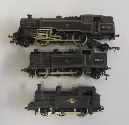 Hornby Dublo two rail locomotives comprising B.R. Black RI Image