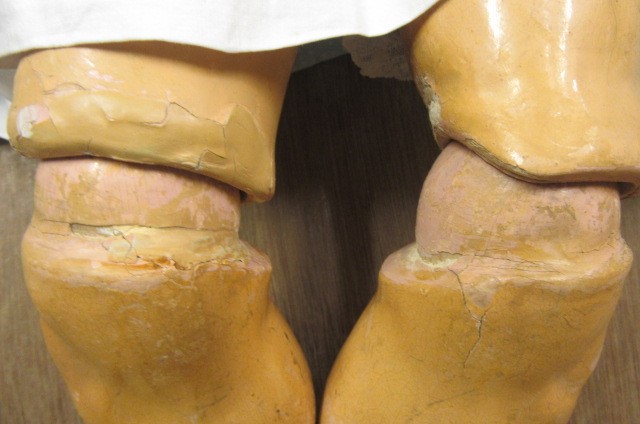 A large Simon & Halbig bisque socket head doll with blue glass sleeping eyes Image