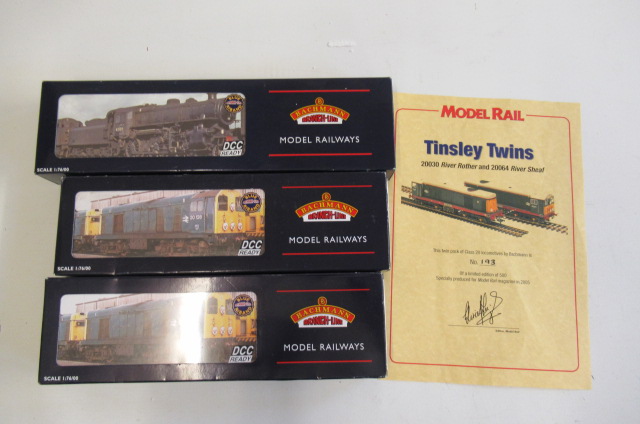 Three Bachmann locomotives comprising B.R. Class 20 Sheaf limited edition Tinsley Class 20's Image