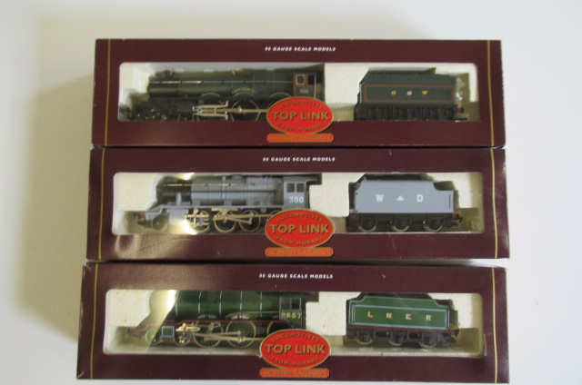 Three Hornby Top Link Locomotives comprising R2022 G.W.R. King George I Image