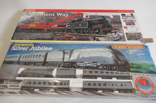 Hornby R827 Silver Jubilee Train Set and R1029 Permanent Way Train Set Image