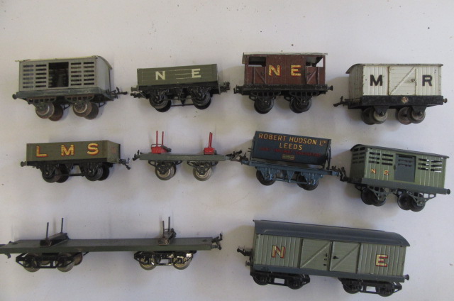 Ten Hornby Goods rolling stock including tipping truck Image